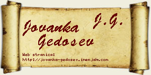 Jovanka Gedošev vizit kartica